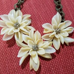 Anthropologie Daisy Flower Statement Necklace